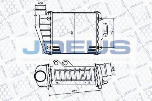 Jdeus 830N33 - Интеркулер, теплообменник турбины autodif.ru