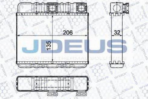 Jdeus 205M16 - Теплообменник, отопление салона autodif.ru