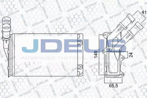 Jdeus 207M12 - Теплообменник, отопление салона autodif.ru