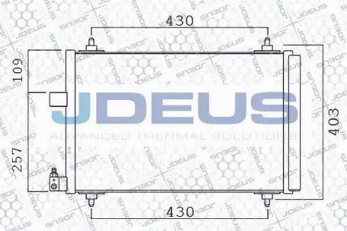 Jdeus 721M39 - Конденсатор кондиционера autodif.ru
