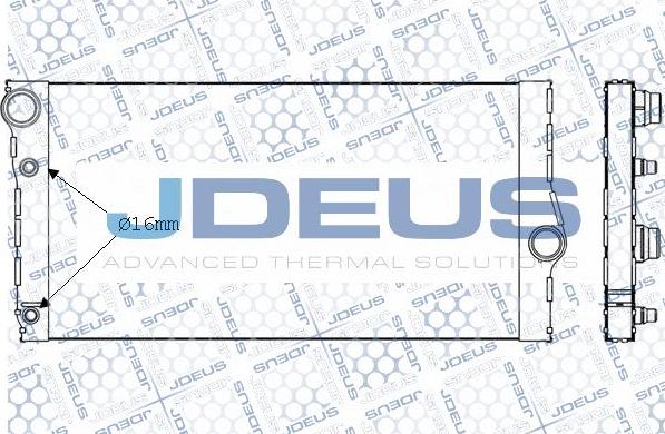 Jdeus M-005031A - Радиатор, охлаждение двигателя autodif.ru