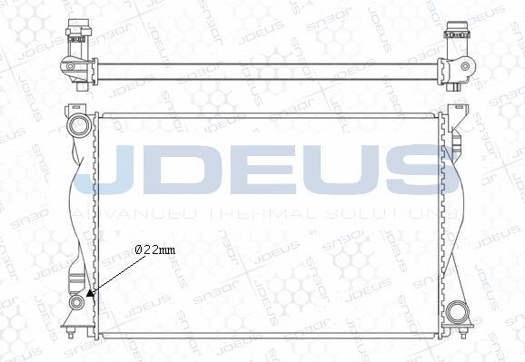 Jdeus M-0010250 - Радиатор, охлаждение двигателя autodif.ru