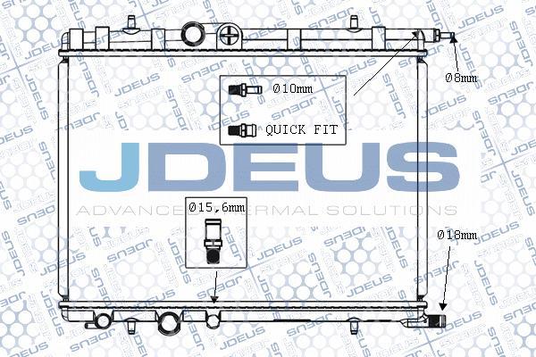 Jdeus M-0070140 - Радиатор, охлаждение двигателя autodif.ru