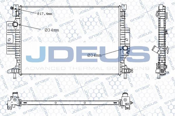 Jdeus M-0120660 - Радиатор, охлаждение двигателя autodif.ru