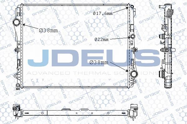 Jdeus M-0171230 - Радиатор, охлаждение двигателя autodif.ru