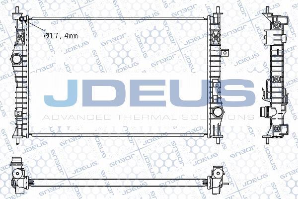 Jdeus M-0210610 - Радиатор, охлаждение двигателя autodif.ru