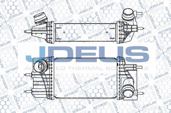 Jdeus M-819080A - Интеркулер, теплообменник турбины autodif.ru