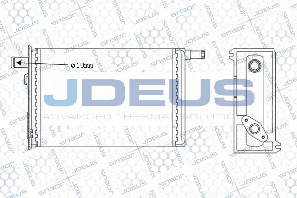 Jdeus M-223009A - Теплообменник, отопление салона autodif.ru