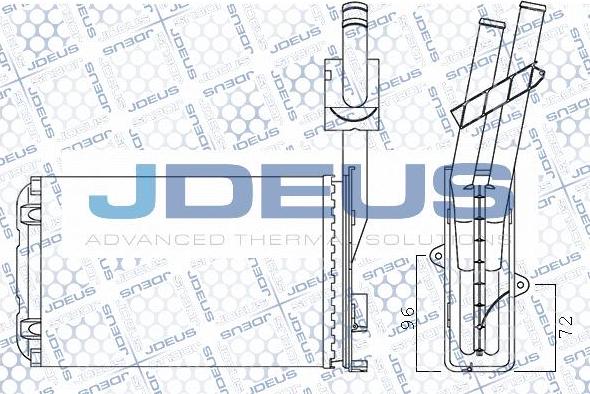 Jdeus M-2230070 - Теплообменник, отопление салона autodif.ru