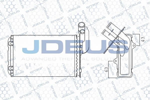 Jdeus M-2230100 - Теплообменник, отопление салона autodif.ru