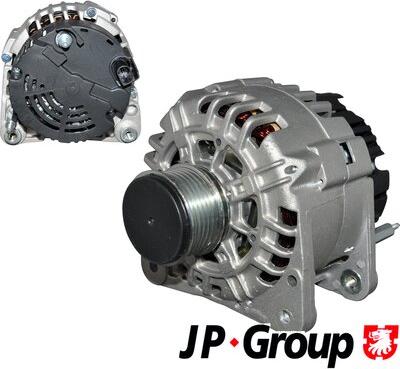 JP Group 1190102500 - генератор! 120A\ Audi A3/TT, VW Golf/Bora/T5 1.2-3.2i/TDi 96> autodif.ru