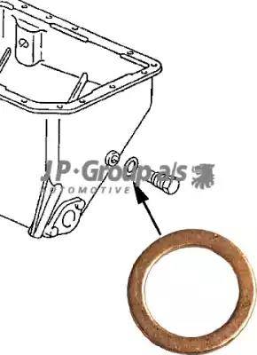 JP Group 8113850100 - Уплотнительное кольцо, резьбовая пробка маслосливного отверстия autodif.ru