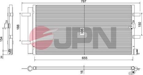 JPN 60C9080-JPN - Конденсатор кондиционера autodif.ru