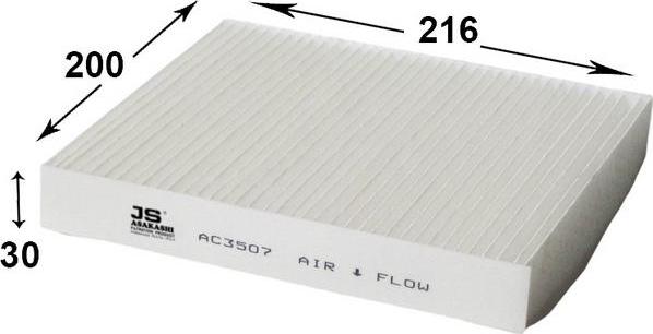 JS Asakashi AC3507 - Фильтр воздуха в салоне autodif.ru