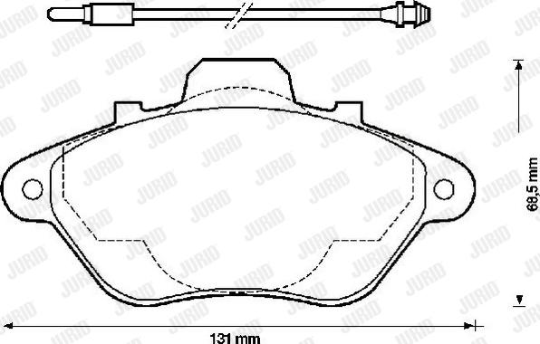 Jurid 571752J - Тормозные колодки, дисковые, комплект autodif.ru