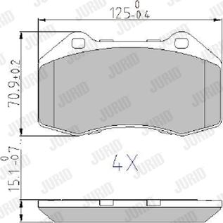 Jurid 573253J - Тормозные колодки, дисковые, комплект autodif.ru