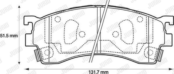 Jurid 572434J - Тормозные колодки, дисковые, комплект autodif.ru