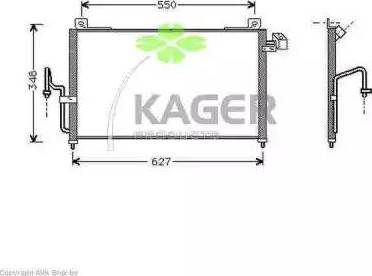 Kager 945245 - Конденсатор кондиционера autodif.ru