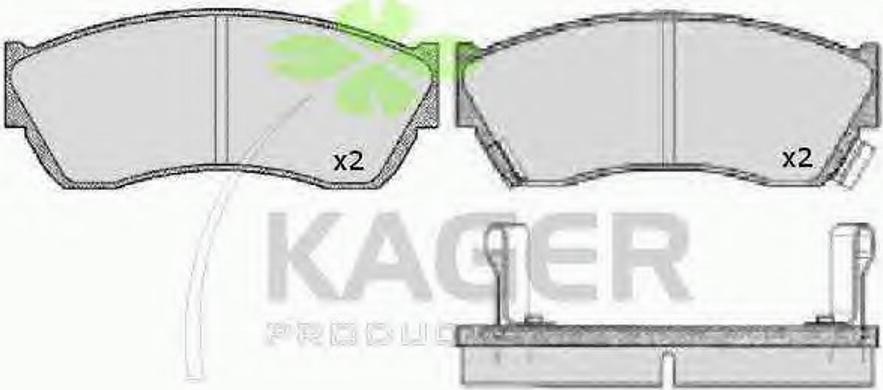 Kager 35-0009 - Тормозные колодки, дисковые, комплект autodif.ru