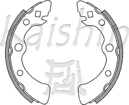 Kaishin K5504 - Комплект тормозных колодок, барабанные autodif.ru