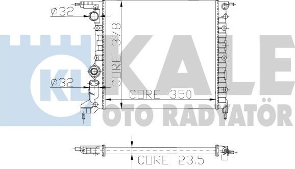 KALE OTO RADYATÖR 146700 - Радиатор, охлаждение двигателя autodif.ru