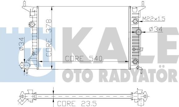 KALE OTO RADYATÖR 151200 - Радиатор, охлаждение двигателя autodif.ru