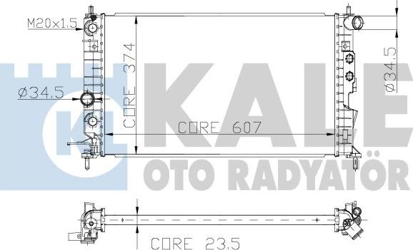 KALE OTO RADYATÖR 134100 - Радиатор, охлаждение двигателя autodif.ru