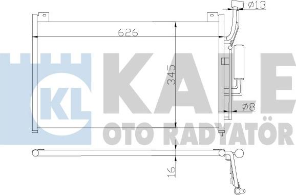 KALE OTO RADYATÖR 392300 - Конденсатор кондиционера autodif.ru