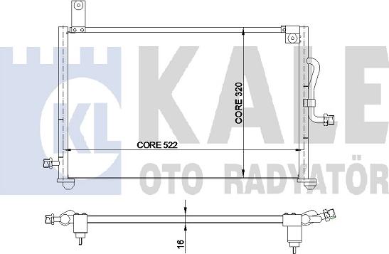KALE OTO RADYATÖR 345170 - Конденсатор кондиционера autodif.ru