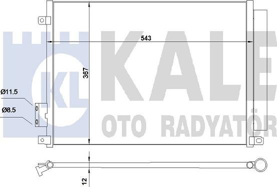 KALE OTO RADYATÖR 345360 - Конденсатор кондиционера autodif.ru