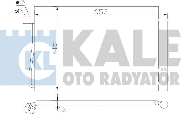 KALE OTO RADYATÖR 343060 - Конденсатор кондиционера autodif.ru