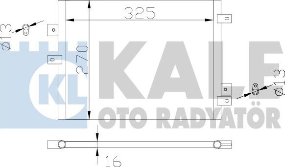 KALE OTO RADYATÖR 342440 - Конденсатор кондиционера autodif.ru