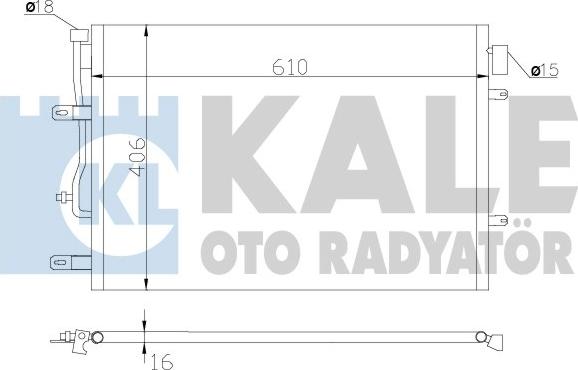 KALE OTO RADYATÖR 342410 - Конденсатор кондиционера autodif.ru