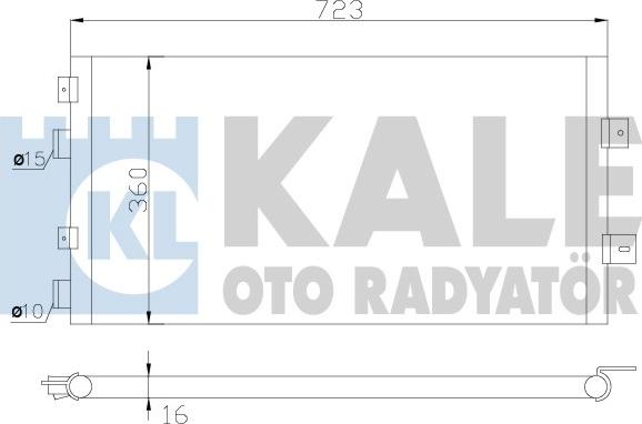 KALE OTO RADYATÖR 342420 - Конденсатор кондиционера autodif.ru