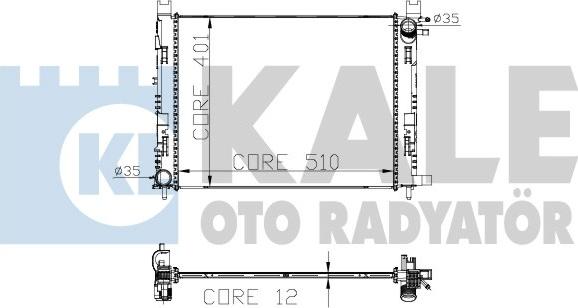 KALE OTO RADYATÖR 305900 - Радиатор, охлаждение двигателя autodif.ru