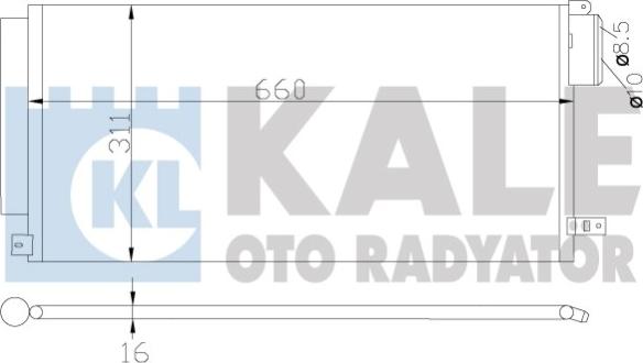 KALE OTO RADYATÖR 389100 - Конденсатор кондиционера autodif.ru