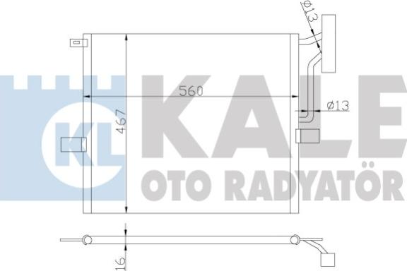 KALE OTO RADYATÖR 384800 - Конденсатор кондиционера autodif.ru