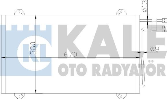 KALE OTO RADYATÖR 381100 - Конденсатор кондиционера autodif.ru