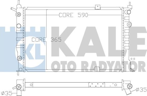 KALE OTO RADYATÖR 370900 - Радиатор, охлаждение двигателя autodif.ru