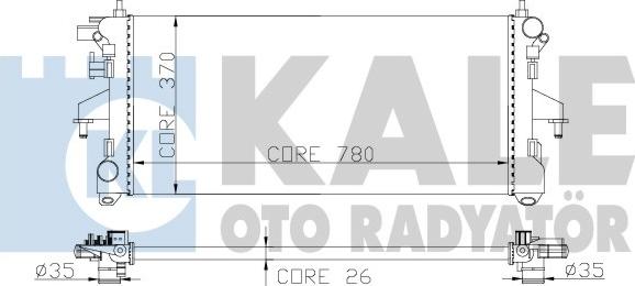 KALE OTO RADYATÖR 285500 - Радиатор, охлаждение двигателя autodif.ru
