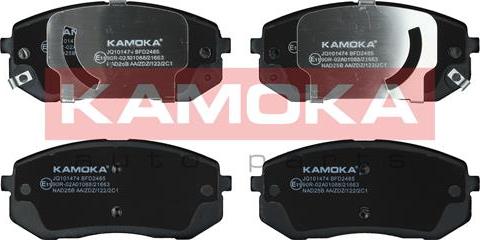 Kamoka JQ101474 - Тормозные колодки, дисковые, комплект autodif.ru