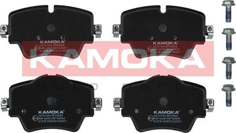 Kamoka JQ101354 - Тормозные колодки, дисковые, комплект autodif.ru