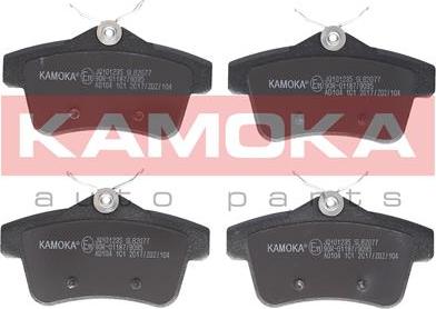 Kamoka JQ101235 - Тормозные колодки, дисковые, комплект autodif.ru