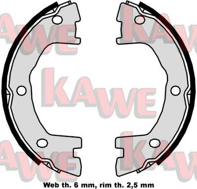 Kawe 09250 - Комплект тормозов, ручник, парковка autodif.ru