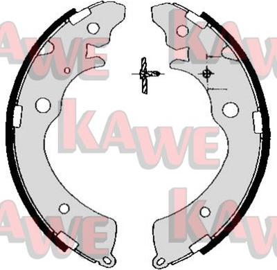 Kawe 05690 - Комплект тормозных колодок, барабанные autodif.ru