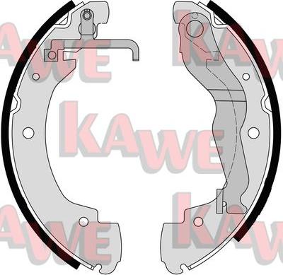Kawe 06910 - Комплект тормозных колодок, барабанные autodif.ru