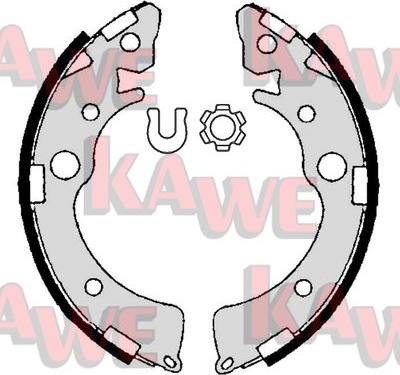 Kawe 06980 - Комплект тормозных колодок, барабанные autodif.ru