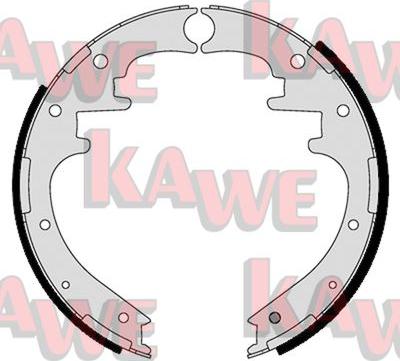Kawe 01125 - Комплект тормозных колодок, барабанные autodif.ru