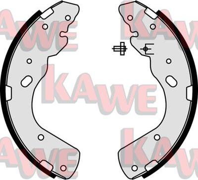 Kawe 08450 - Комплект тормозных колодок, барабанные autodif.ru