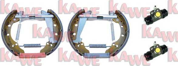 Kawe OEK442 - Комплект тормозных колодок, барабанные autodif.ru